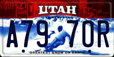 UT license plate A797OR