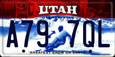 UT license plate A797QL