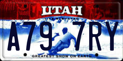 UT license plate A797RY