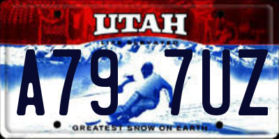UT license plate A797UZ