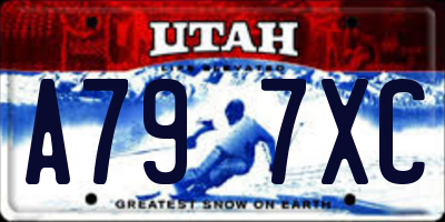 UT license plate A797XC