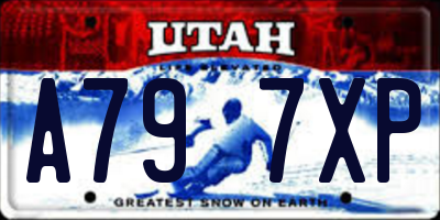 UT license plate A797XP