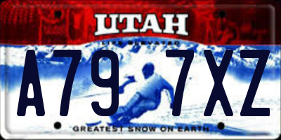 UT license plate A797XZ
