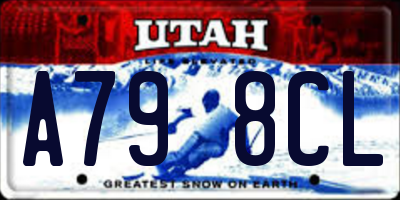 UT license plate A798CL