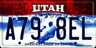 UT license plate A798EL