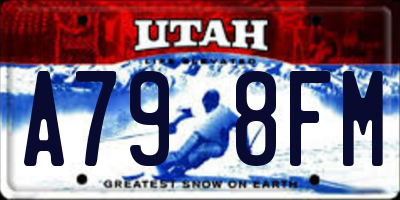 UT license plate A798FM
