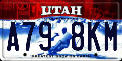 UT license plate A798KM