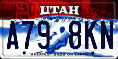 UT license plate A798KN
