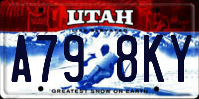 UT license plate A798KY