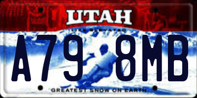 UT license plate A798MB