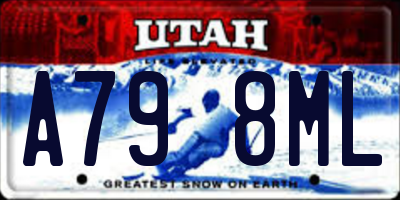 UT license plate A798ML