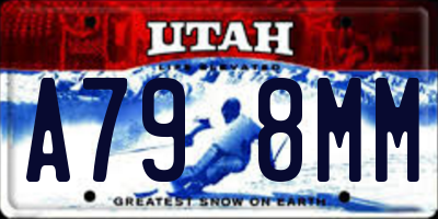 UT license plate A798MM