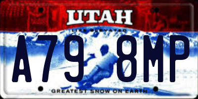 UT license plate A798MP