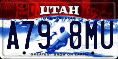 UT license plate A798MU