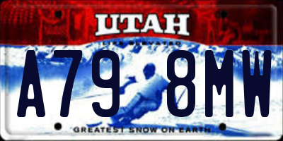UT license plate A798MW