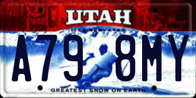 UT license plate A798MY