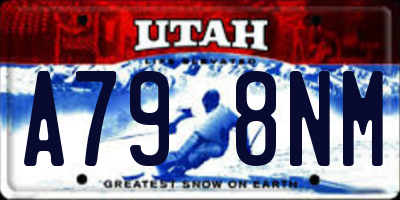 UT license plate A798NM
