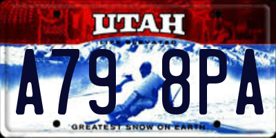 UT license plate A798PA