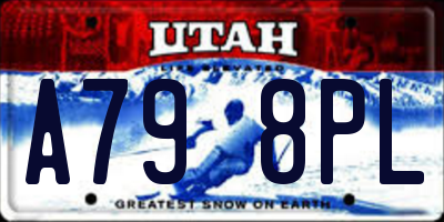 UT license plate A798PL