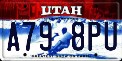 UT license plate A798PU