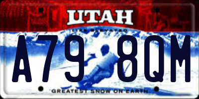 UT license plate A798QM