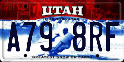 UT license plate A798RF