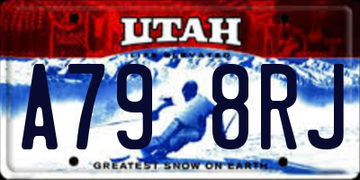 UT license plate A798RJ