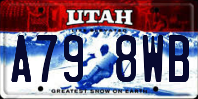 UT license plate A798WB