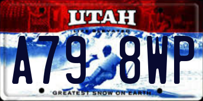 UT license plate A798WP