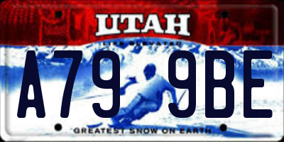 UT license plate A799BE