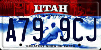 UT license plate A799CJ