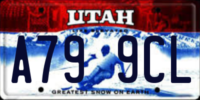 UT license plate A799CL