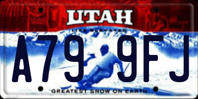 UT license plate A799FJ