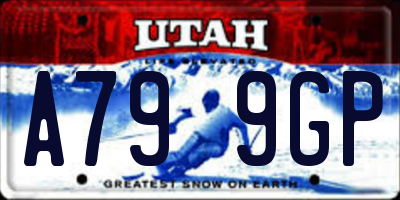 UT license plate A799GP