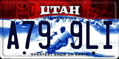 UT license plate A799LI