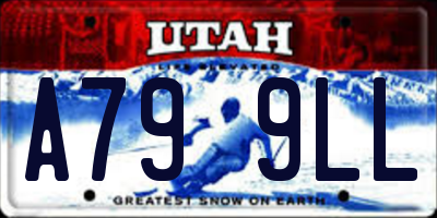 UT license plate A799LL