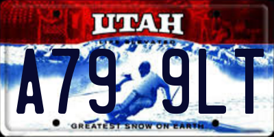 UT license plate A799LT