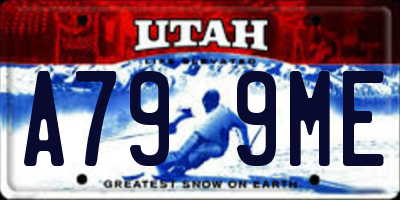UT license plate A799ME
