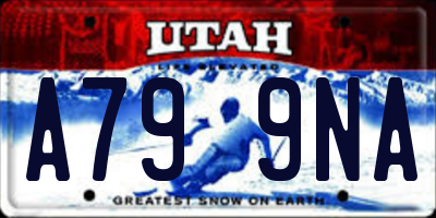 UT license plate A799NA