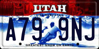 UT license plate A799NJ