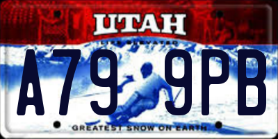 UT license plate A799PB