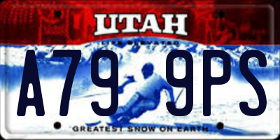 UT license plate A799PS