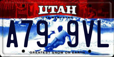 UT license plate A799VL