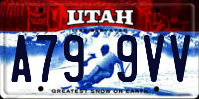 UT license plate A799VV
