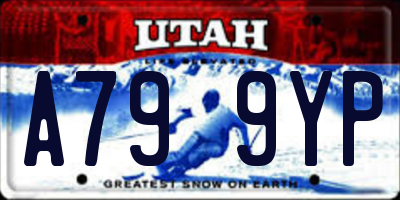 UT license plate A799YP