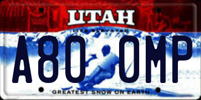 UT license plate A800MP