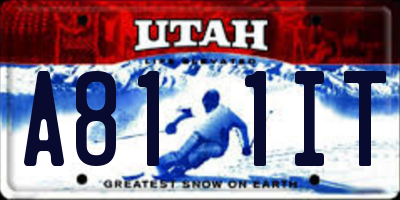 UT license plate A811IT