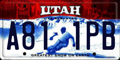 UT license plate A811PB