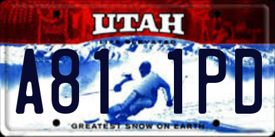 UT license plate A811PD