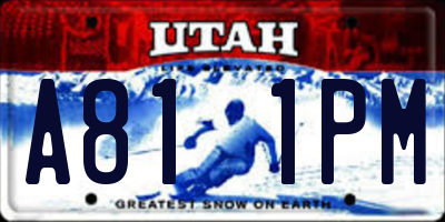 UT license plate A811PM